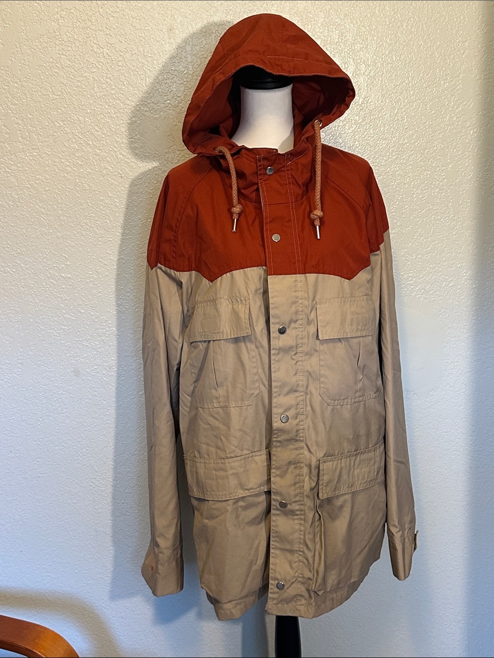 JCPenney Vintage L Tall Two-Tone Hooded Field Jacket